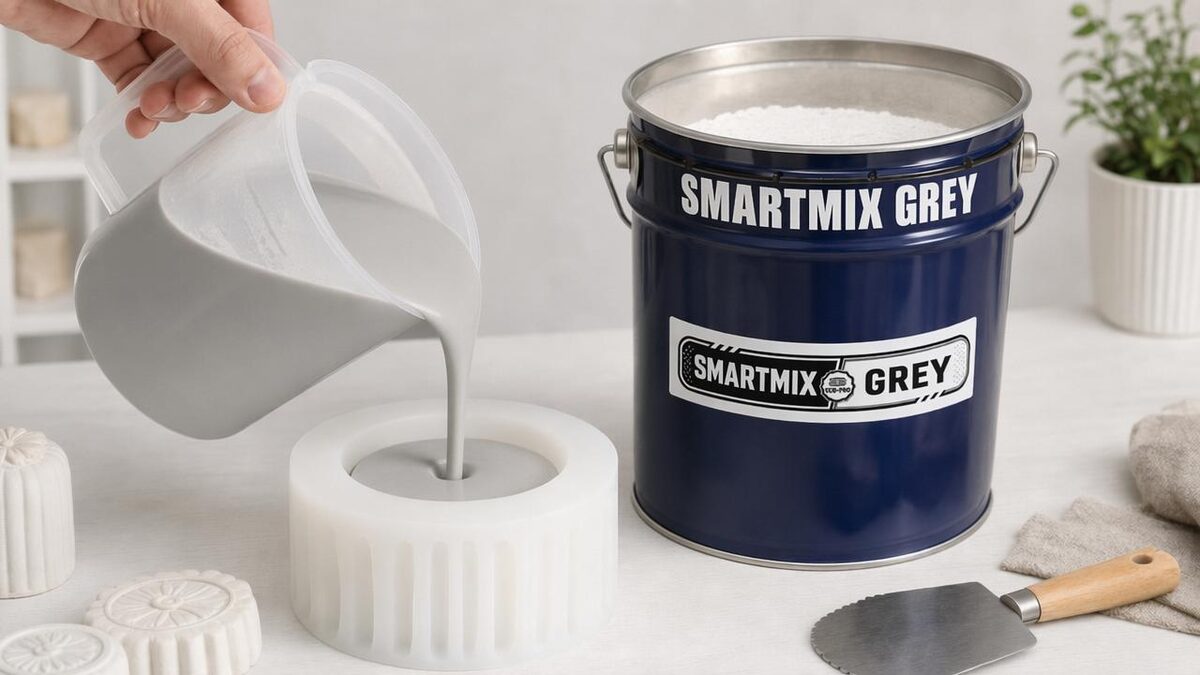 Заливка раствора SMARTMIX GREY