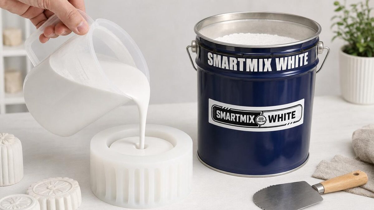 Заливка раствора SMARTMIX WHITE